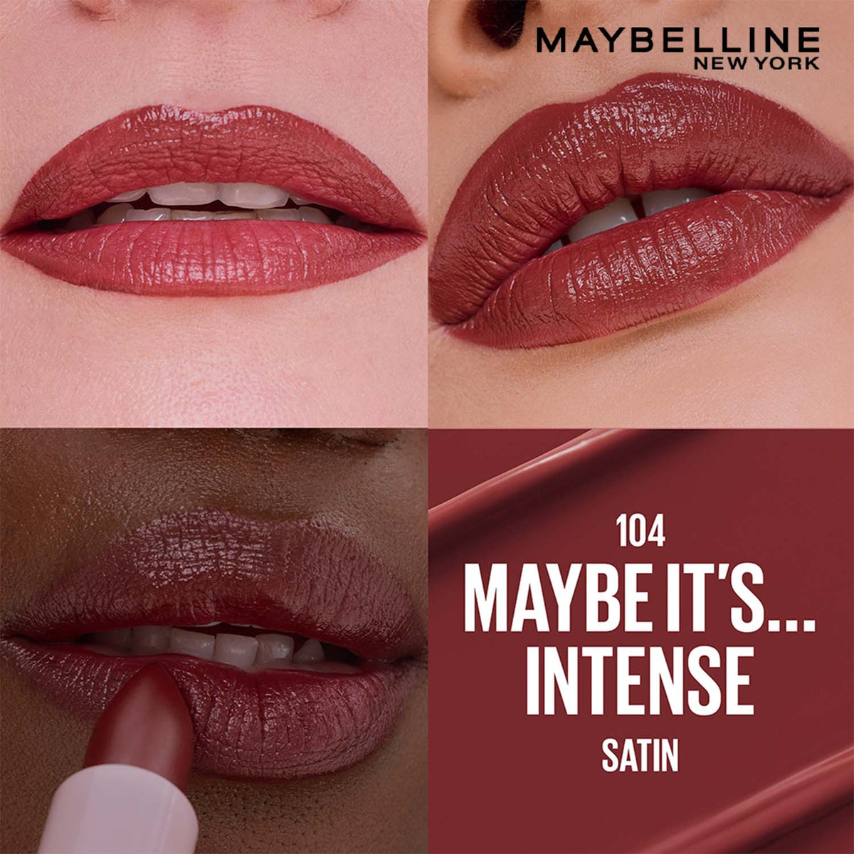 Maybelline Serum Lipstick (Satin) 8HR Weightless Hydration, One-Swipe Bold Color, Nude - 104 Maybe It'S Intense, 4.2 gm - image 5