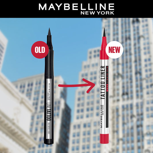 Maybelline Eyeliner, Intense Eyeliner, Long-lasting, Felt-tip Applicator, Line Tattoo High Impact Liner, Black, 1 gm - image 2
