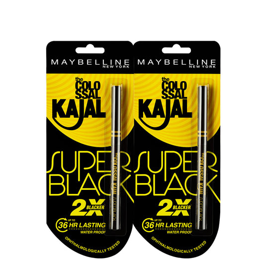 Maybelline Super Black Kajal Pack of 2 0.35g + 0.35g - image 2