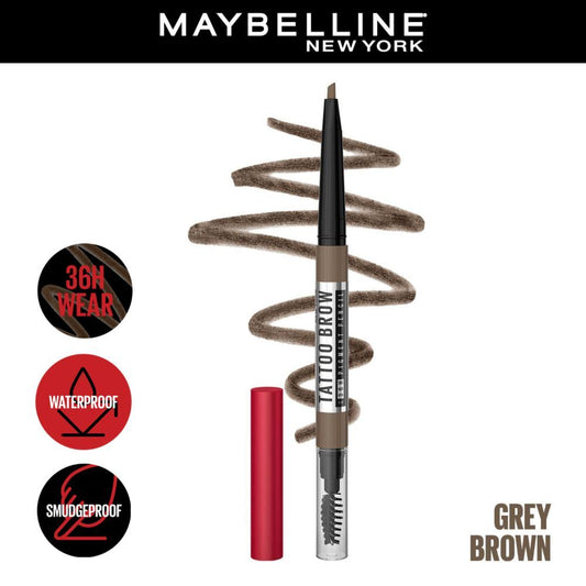 Maybelline Tattoo Brow 36 Hr Brow Pencil, Grey Brown, 0.25 gm – Waterproof Eyebrow Pencil with Precision Tip - image 2