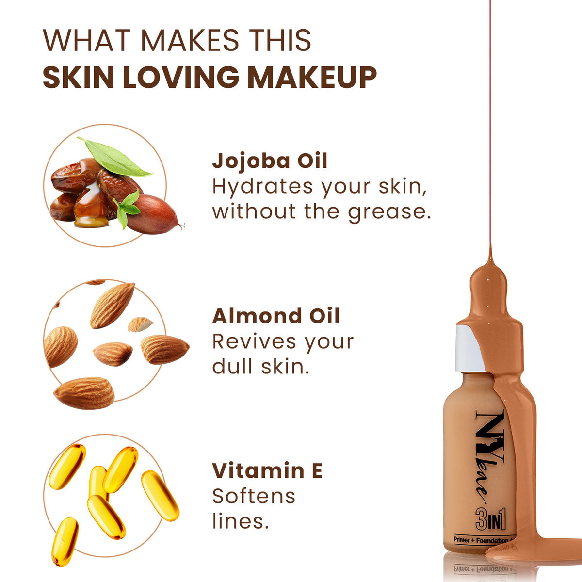 NY Bae 3 IN 1 Serum Foundation – Warm Sand 05 (30 ml) - image 5
