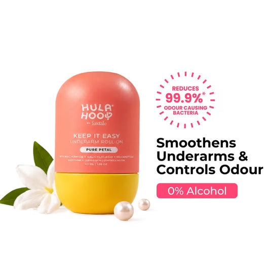 Hula Hoop by Foxtale Keep It Easy Underarm Roll-On – Pure Petal – 40ml