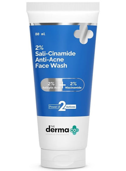 The Derma Co Sali-Cinamide Anti-Acne Face Wash – 2% Salicylic Acid & 2% Niacinamide