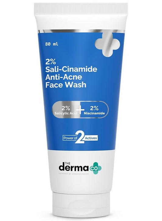 The Derma Co Sali-Cinamide Anti-Acne Face Wash – 2% Salicylic Acid & 2% Niacinamide