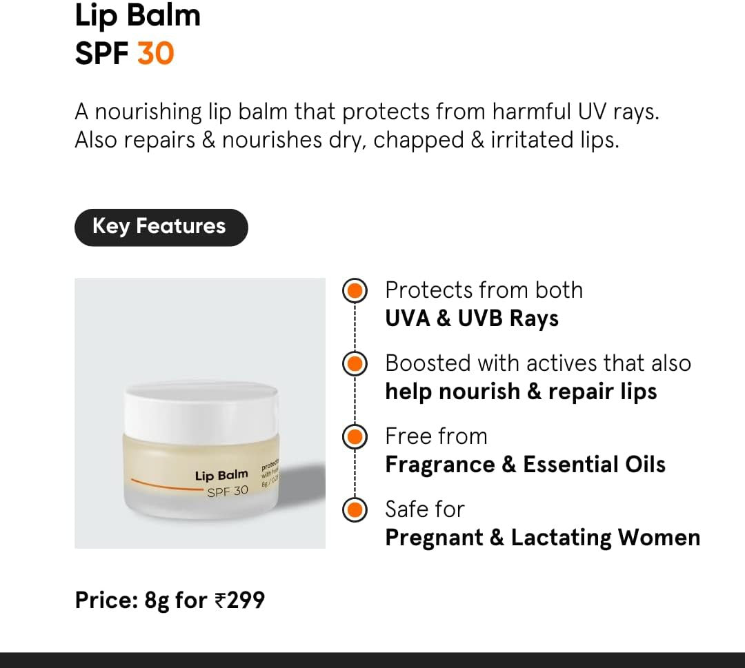 Minimalist SPF 30 Lip Balm with Ceramides & Hyaluronic Acid