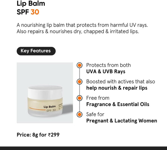 Minimalist SPF 30 Lip Balm with Ceramides & Hyaluronic Acid