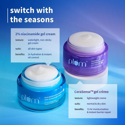 Plum 2% Niacinamide & Rice Water Daily Brightening Gel Face Moisturizer