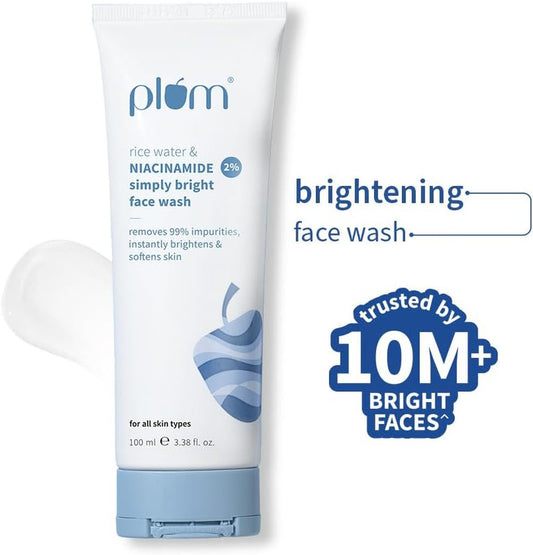 Plum Simply Bright 2% Niacinamide Face Wash with Rice Water