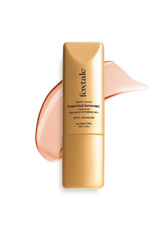 Foxtale Perfect Match Tinted Fluid Sunscreen – Nude – 50ml