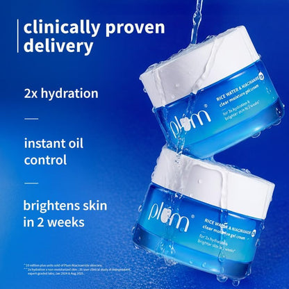 Plum 2% Niacinamide & Rice Water Daily Brightening Gel Face Moisturizer