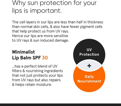 Minimalist SPF 30 Lip Balm with Ceramides & Hyaluronic Acid