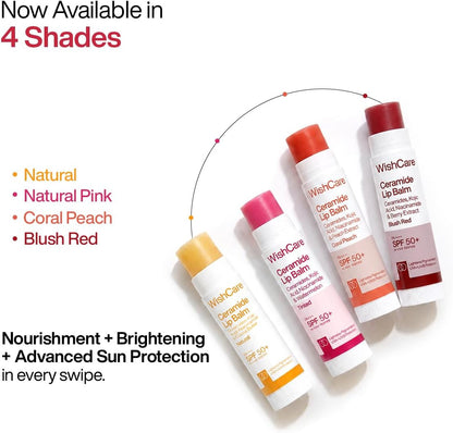 WishCare Tinted Ceramide Brightening Lip Balm SPF 50 PA+++