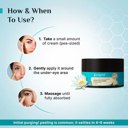 Pilgrim Retinol Under Eye Cream with Vitamin C & Hyaluronic Acid