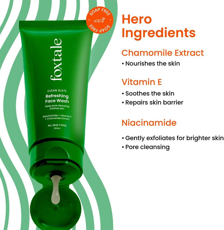 Foxtale Clean Slate Refreshing Face Wash – 100ml