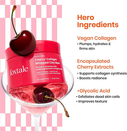 Foxtale Mon Cheri Cherry-Collagen Whipped Clay Mask – 75g