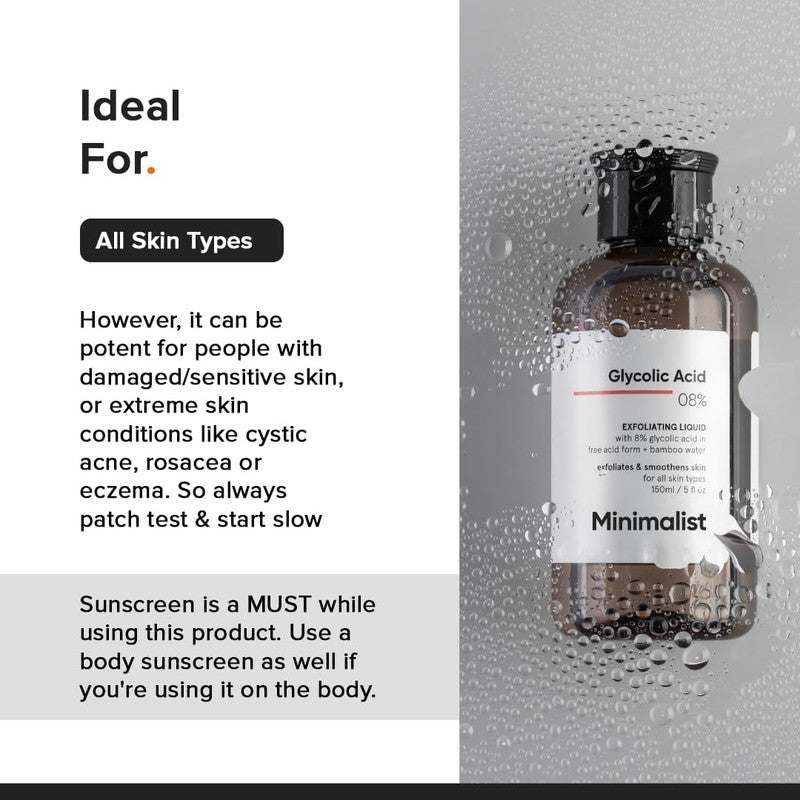 Minimalist 8% Glycolic Acid Exfoliating Liquid