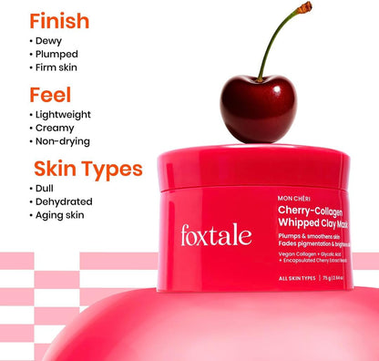 Foxtale Mon Cheri Cherry-Collagen Whipped Clay Mask – 75g