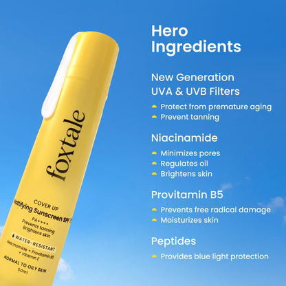 Foxtale Coverup Matte Sunscreen SPF 50 – 50ml