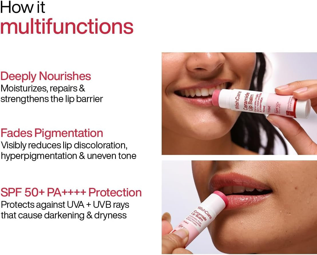WishCare Tinted Ceramide Brightening Lip Balm SPF 50 PA+++