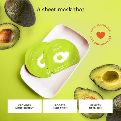 Foxtale Nourishing Sheet Mask – Hyaluronic Acid + Avocado