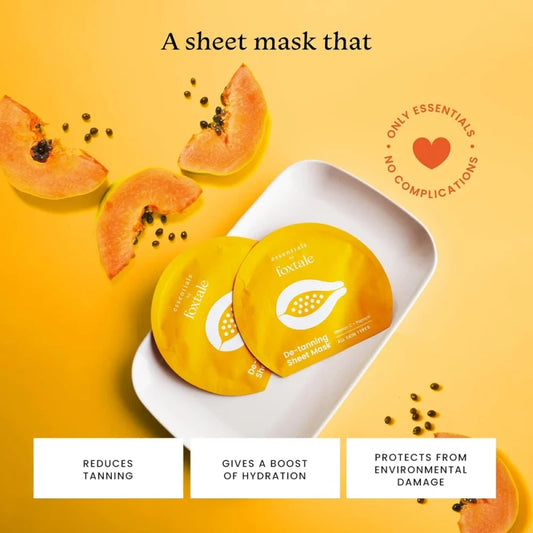 Foxtale De-Tanning Sheet Mask – Vitamin C + Papaya