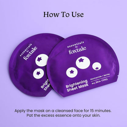 Foxtale Brightening Sheet Mask – Niacinamide + Berries