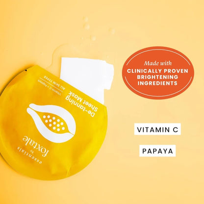Foxtale De-Tanning Sheet Mask – Vitamin C + Papaya