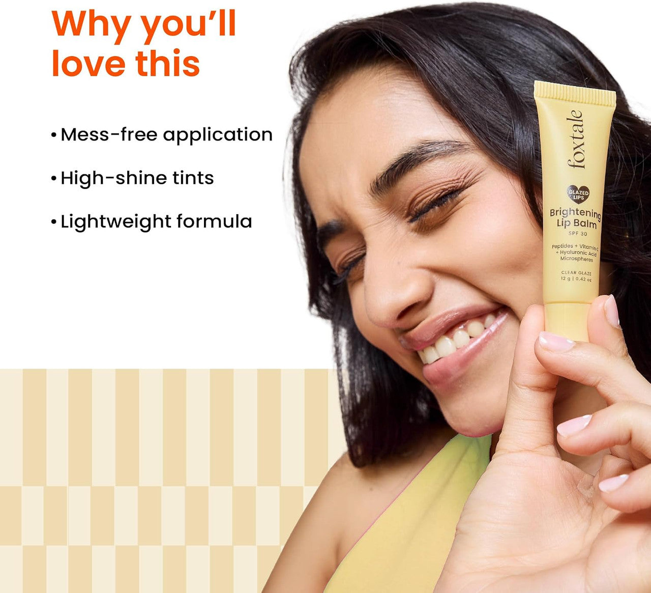 Foxtale Glazed Lips Brightening Lip Balm – Clear Glaze – 12g