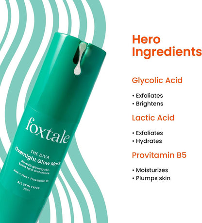 Foxtale The Diva Overnight Glow Mask – 30ml