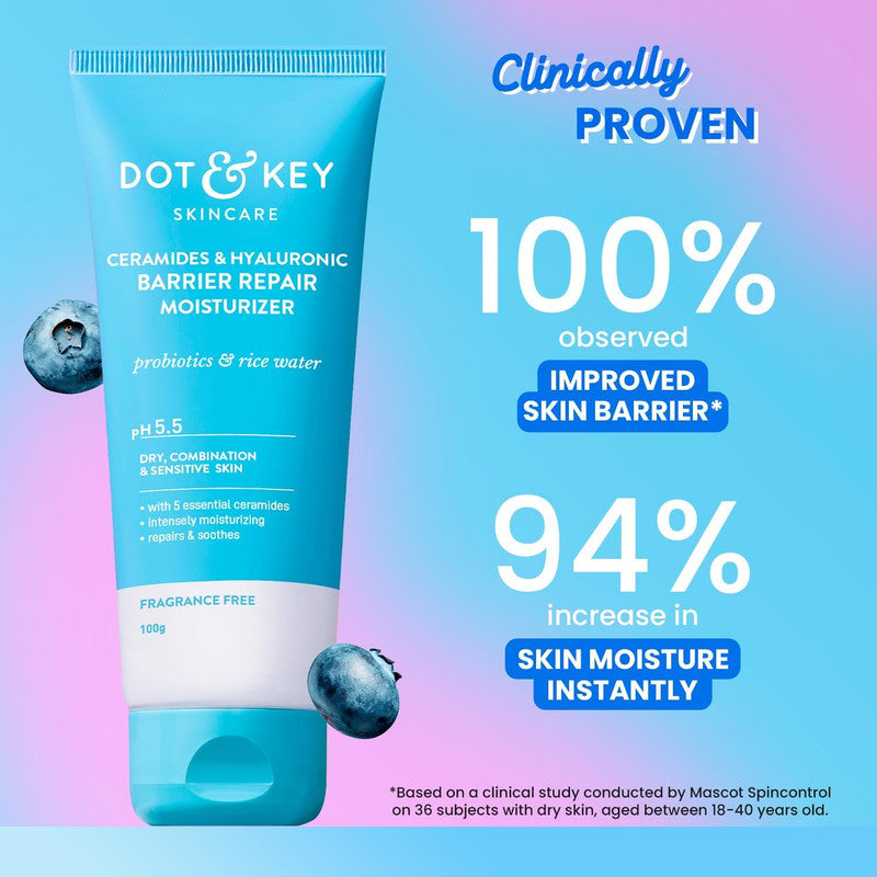 Dot & Key Ceramides & Hyaluronic Skin Barrier Repair Face Cream with Probiotics & Rice Water