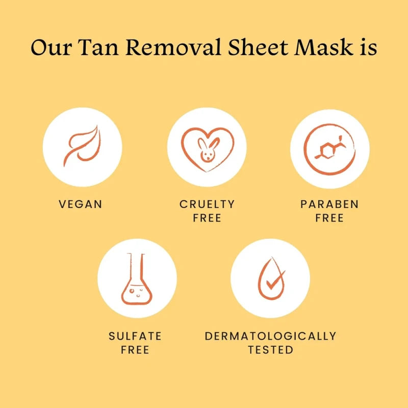 Foxtale De-Tanning Sheet Mask – Vitamin C + Papaya