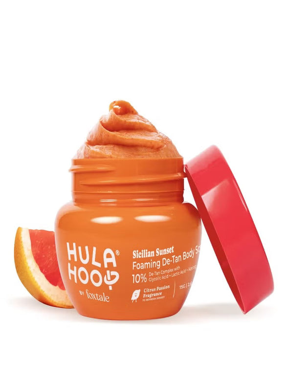 Hula Hoop by Foxtale Sicilian Sunset Foaming De-Tan Body Scrub – 75g