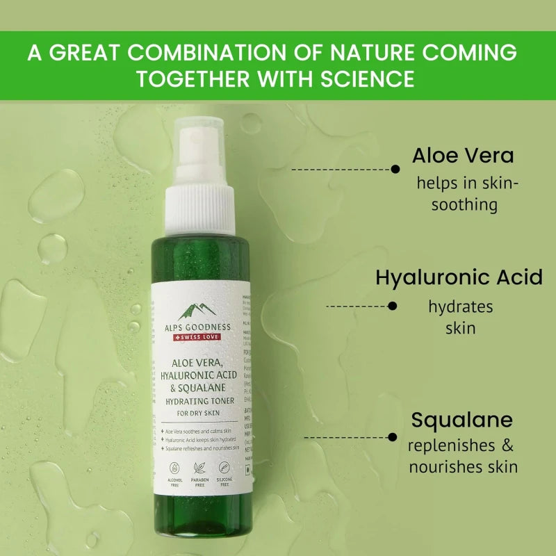 Alps Goodness Aloe Vera, Squalane & Hyaluronic Acid Hydrating Toner