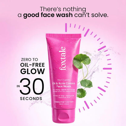 Foxtale True Clarity Oil & Acne Control Face Wash – 100ml