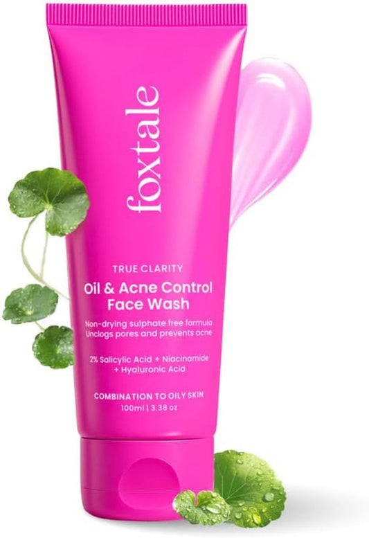 Foxtale True Clarity Oil & Acne Control Face Wash – 100ml