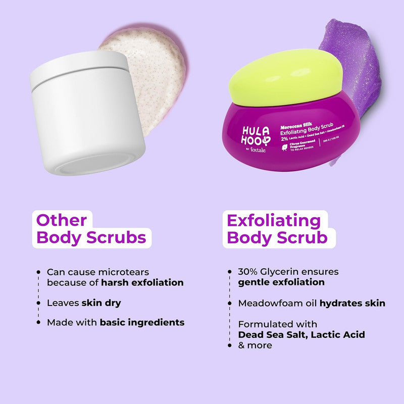 Hula Hoop by Foxtale Moroccan Silk Exfoliating Body Scrub – 200g