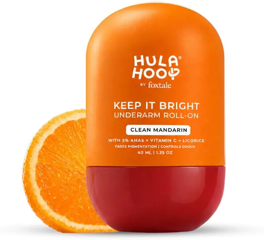 Hula Hoop by Foxtale Keep It Bright Underarm Roll-On – Fragrance Free – 40ml