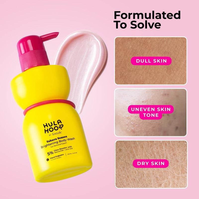 Hula Hoop by Foxtale Sakura Season Brightening Body Wash – 250ml