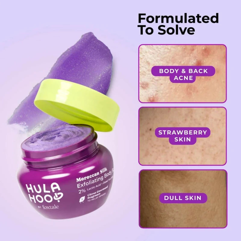 Hula Hoop by Foxtale Moroccan Silk Exfoliating Body Scrub – 75g