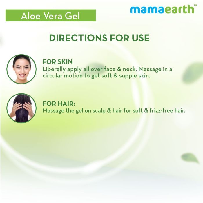 Mamaearth Aloe Vera Gel Pure Aloe Vera & Vitamin E for Skin and Hair - 300 ml - Image 5