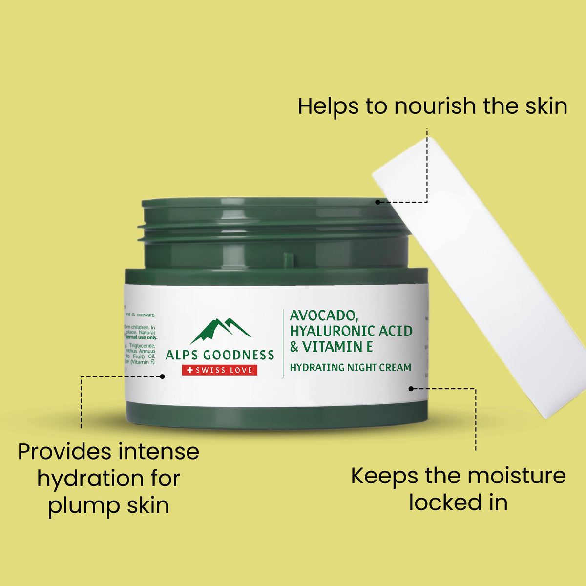 Alps Goodness Avocado, Hyaluronic Acid & Vitamin E Hydrating Night Cream For Dry Skin (50 gm) – Moisturizer for Face - image 3