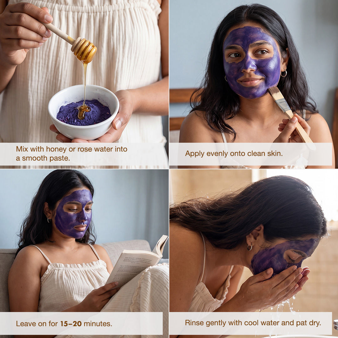 Alps Goodness 100% Natural Blue Pea Powder (50 gm) with Rose Petal Powder – Butterfly Pea Powder - image 5