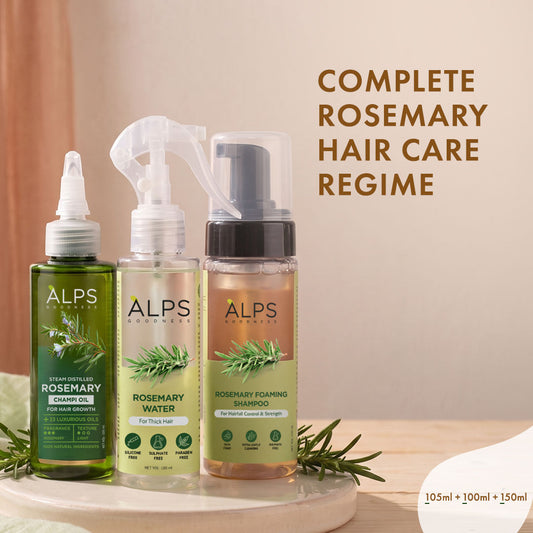 Alps Goodness Complete Rosemary Hair Care Regime – Rosemary Foaming Shampoo 150 ml - Alps Goodness