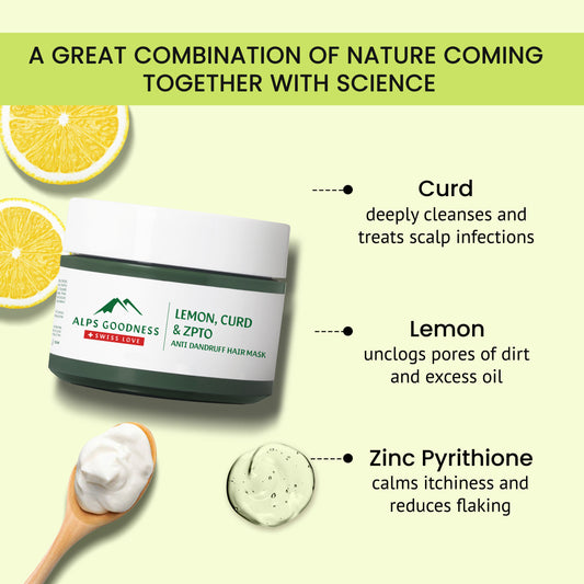 Alps Goodness Lemon, Curd & ZPTO Anti Dandruff Hair Mask (175 gm) – Anti Dandruff Hair Mask - image 2