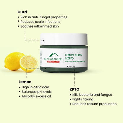 Alps Goodness Lemon, Curd & ZPTO Anti Dandruff Hair Mask (175 gm) – Anti Dandruff Hair Mask - image 3