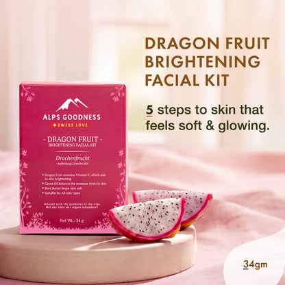 Alps Goodness Dragon Fruit Brightening Facial Kit (34 gm) – Radiant Glow - Alps Goodness
