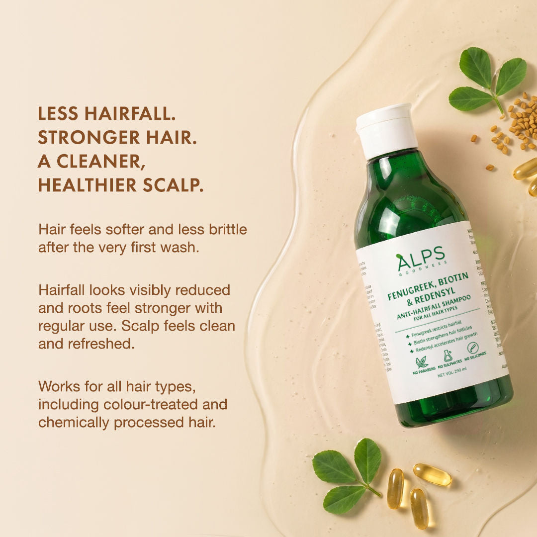 Alps Goodness Fenugreek Biotin & Redensyl Anti Hairfall Shampoo (290 ml) – Methi Hairloss Control Shampoo For All Hair Types - image 2