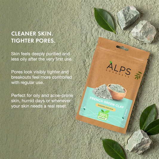 Alps Goodness French Green Clay Powder (50 gm) – 100% Natural Powder - image 2