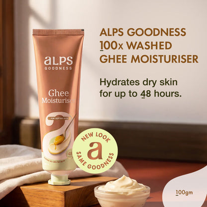 Alps Goodness Ghee Moisturiser For Dry, Dull & Dehydrated Skin – Made with 100times Washed Ghee - Alps Goodness