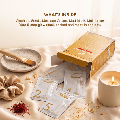 Alps Goodness Gold Glow Facial Kit – Saffron (34 gm) - image 2